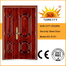 Sc-S151 Good Design Double Leaf Security Steel Doors